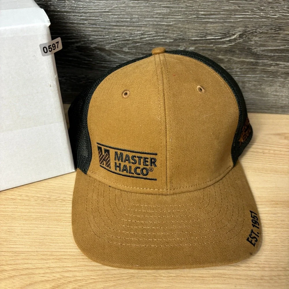 Master Halco Hat Cap Snapback Brown Canvas‎ Fencing Outdoors